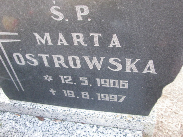 Marta Ostrowska 1906 Nowa Cerkiew - Grobonet - Wyszukiwarka osób pochowanych